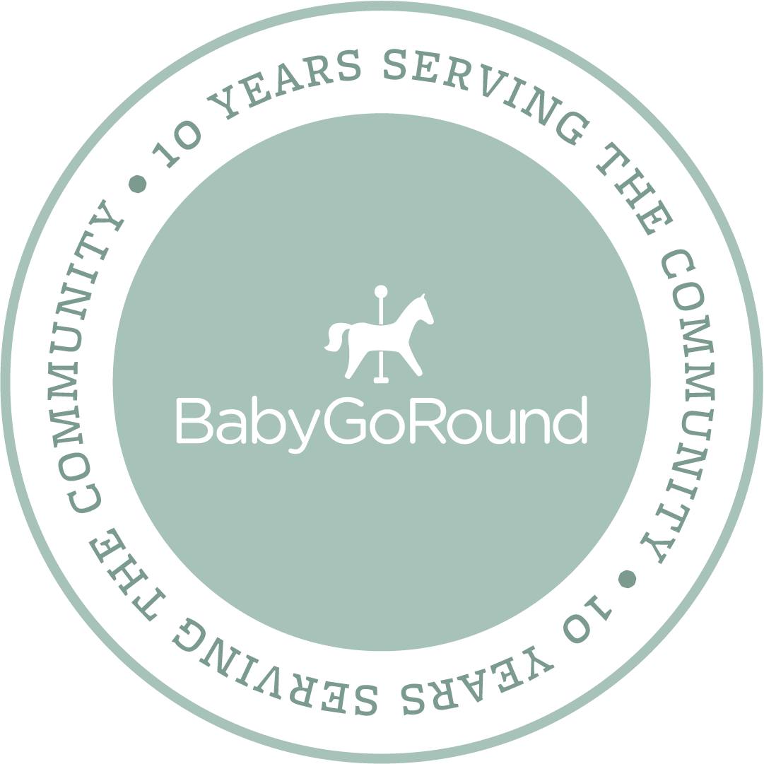 light blue carousel horse above the text reads as BabyGoRound Logo